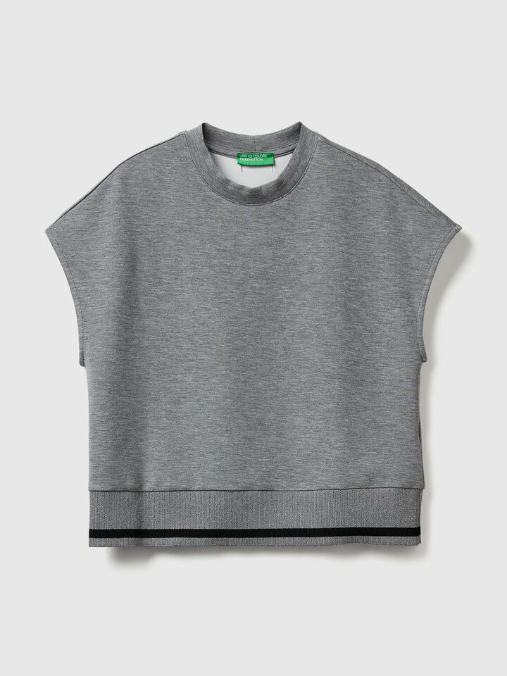 SLEEVELESS SWEATER Women image number 5